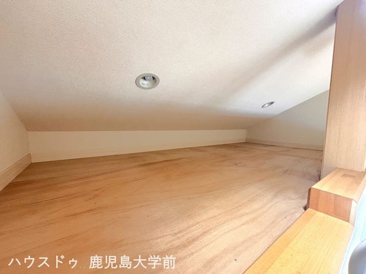 ロフト収納。ダウンライト付きで、整理整頓もスムーズに行えます。