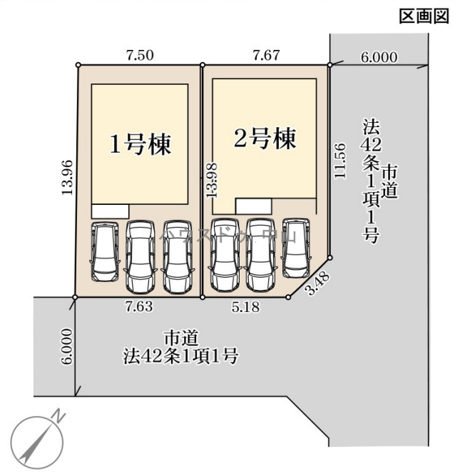 【区画図】
1号棟