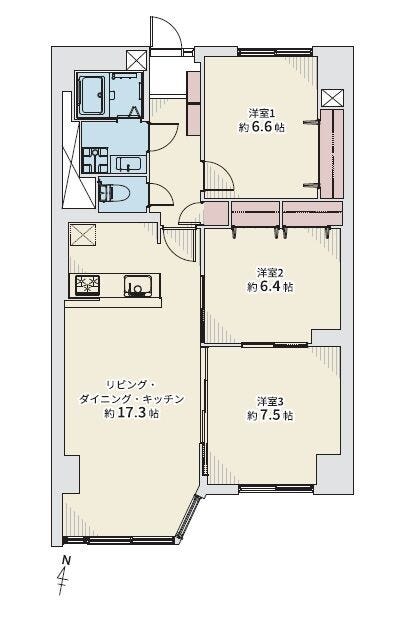 【間取り】
地下鉄「西28丁目」駅徒歩2分、1階にスーパー併設で利便性抜群の3LDKです。南東向きで陽当たり良好、食洗機や浴室乾燥機など設備も充実。令和8年5月に水回りや内装をリフォーム済みの快適な住空間です。