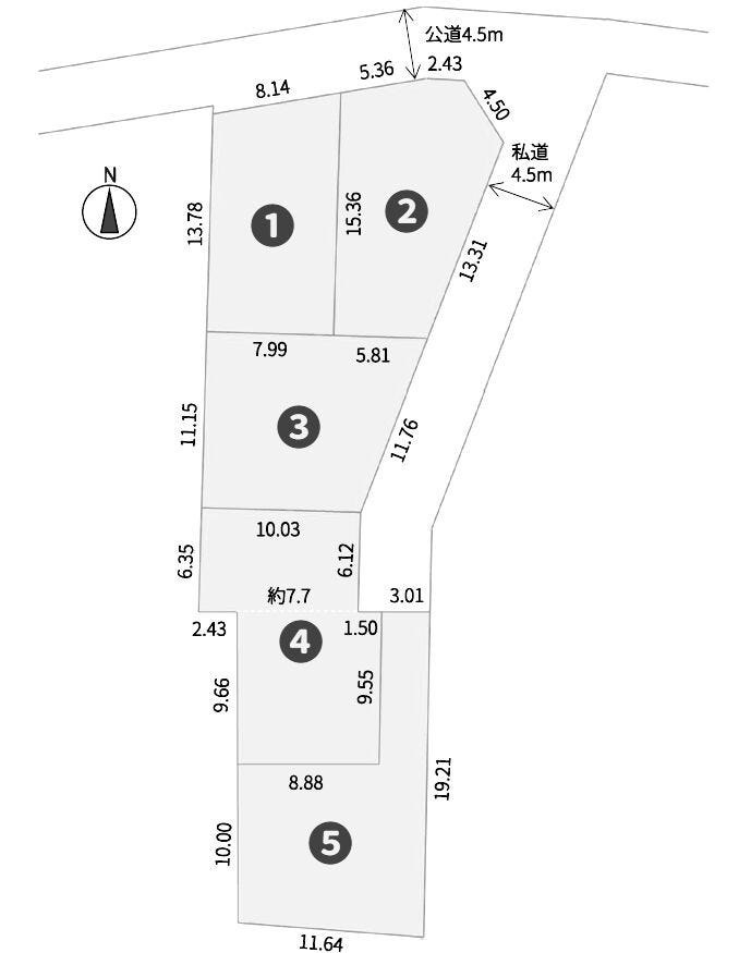 【区画図】
※図面と現況が異なる場合は現況優先となります。