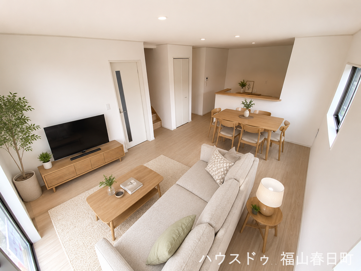 【外観】
■家族の笑顔が集う中心地■お気に入りの家具を迎え、窓からは心地の良い光が差し込みます。※CGで家具を配置しています。