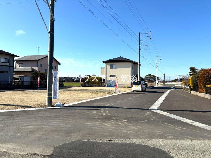 前面道路との高低差が少なく建築しやすい土地