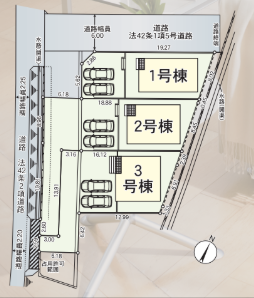 【区画図】並列駐車2台