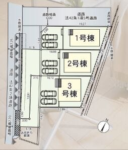 【区画図】並列駐車2台