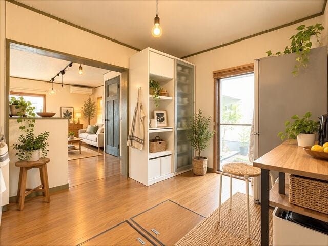 キッチンやダイニングも見渡せるので、別々の場所にいても時間を共有しやすいです。