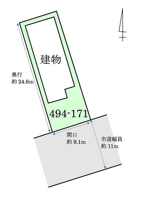 南向き約66坪の整形地です。