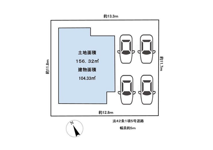 車4台駐車可能(車種による)
