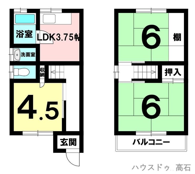【間取り】
宅配便の対応や急な来客時でも、お部屋のプライバシーをしっかり守れる安心の間取りです。