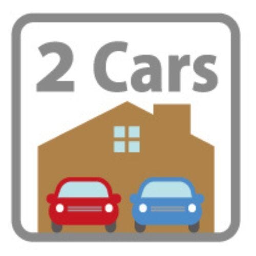 【駐車並列2台可能】
両方の車が独立して駐車できるため、効率的に出し入れができます。
また車を出し入れする際にバックや切り返しが少なくなるため、接触事故のリスクが低減します。