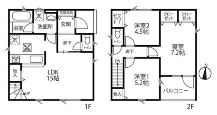 【間取り】
2号棟間取り