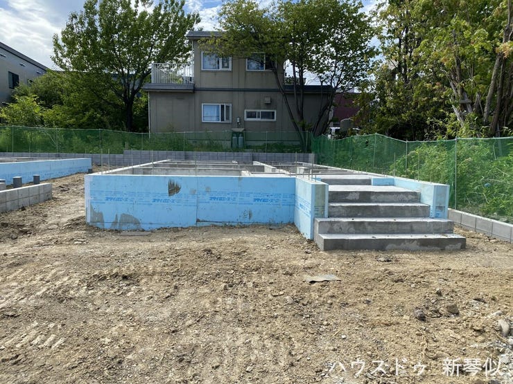 1号棟 基礎断熱です(8月15日現在)