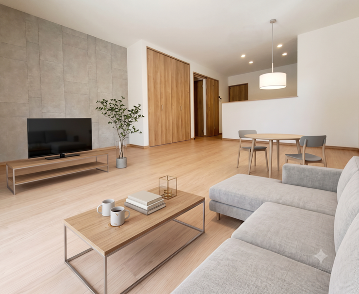 【Living】こちらの画像はAIによる家具イメージです。お部屋の雰囲気を感じてみてください♪