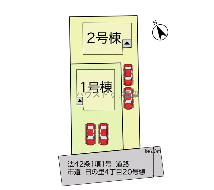 【全体区画図】
《宗像市日の里4丁目 新築戸建》 2号棟♪
※現況優先
