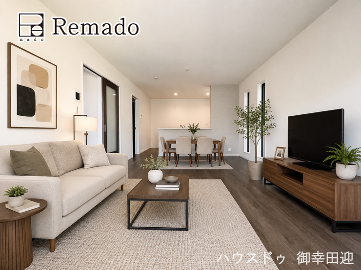【リビング】
■家族の笑顔が集う中心地■お気に入りの家具を迎え、窓からは心地の良い光が差し込みます。※CGで家具を配置しています。