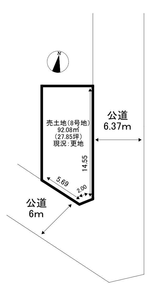 【区画図】
江戸川区上一色2丁目 売土地の区画図です。