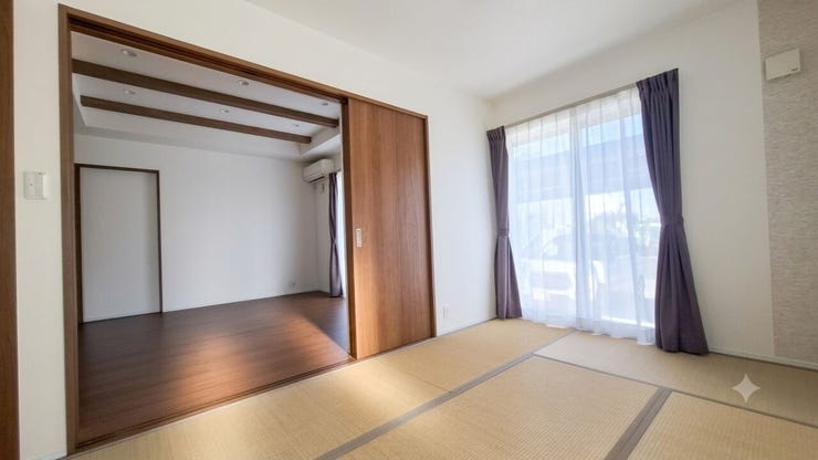 6帖和室はリビングに隣接しており使い勝手も良い間取りとなっております
