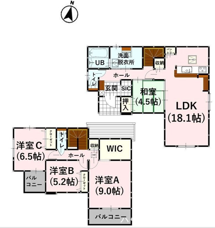 【間取り】
■3号棟、4LDK■