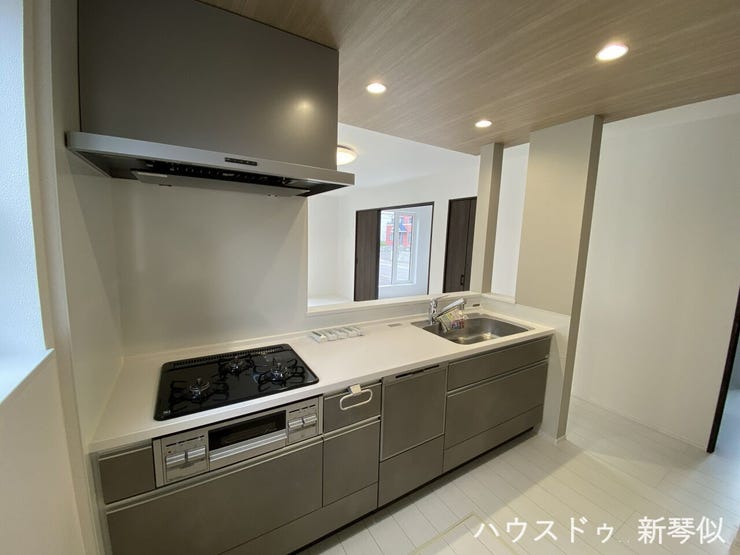 食洗器付、浄水器付、換気吸込みの良い整流板付快適キッチンです