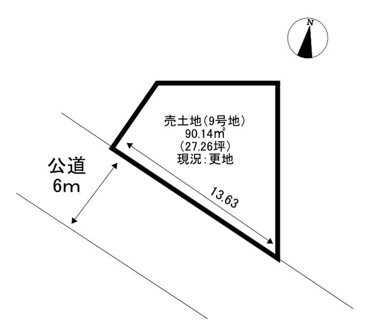 【区画図】
江戸川区上一色2丁目 売土地の区画図です