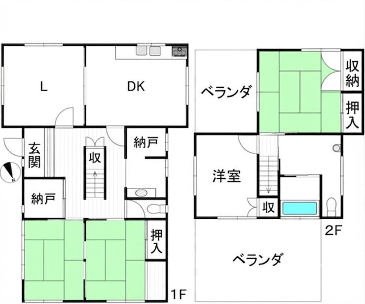【間取り】
4SLDKの広々した間取りです!
収納も多めでお部屋スッキリ♪
