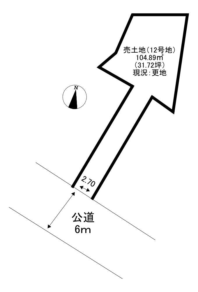 【区画図】
江戸川区上一色2丁目 売土地の区画図です。