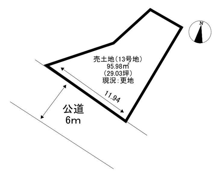 【区画図】
江戸川区上一色2丁目 売土地の区画図です。