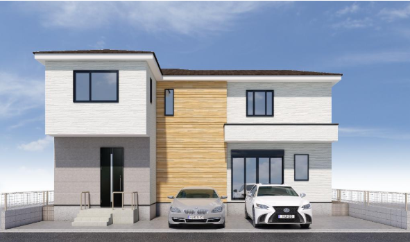◇外観パース◇
外観の完成予想イメージとなります。実際の建物と多少異なることがある可能性がありますので、ご了承ください。
