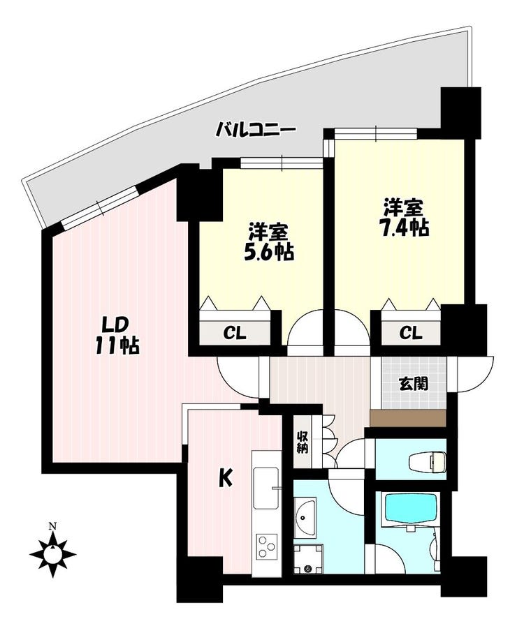 【間取り】
2LDK♪