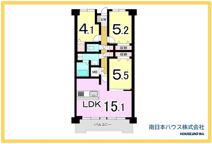 【間取り】
3LDK