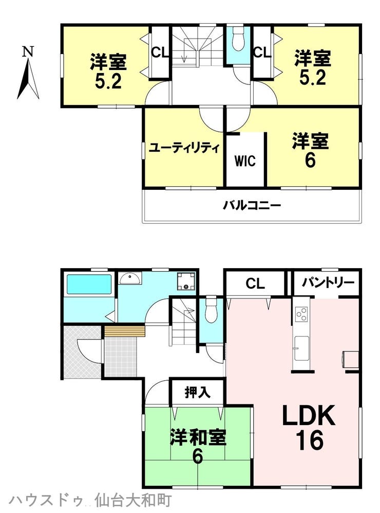 【間取り】
【4LDK+S】荷物置きやリモートワーク部屋として使い方の幅が広がるユーティリティスペース◎