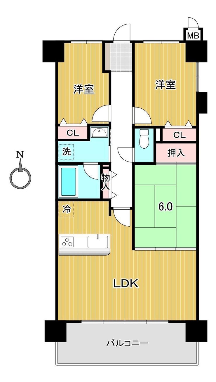 【間取り】
☆内装リフォーム済3LDK☆
専有面積70.20㎡・バルコニー物面積10.80㎡