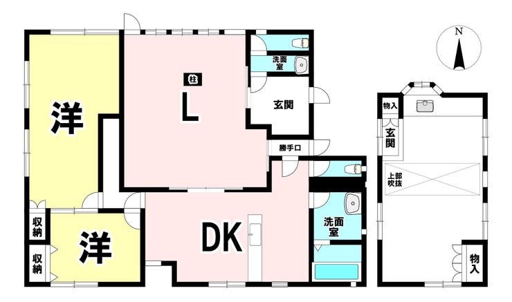 【間取り】
平家と附属建物が有ります♪