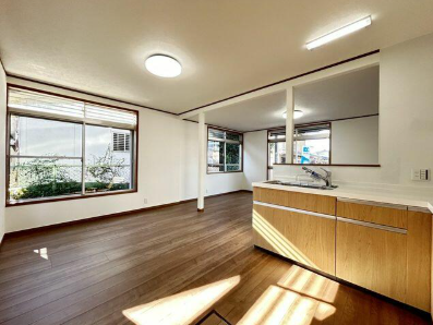 リフォーム済 1階LDK 洋室と和室の続き間をLDKに変更。