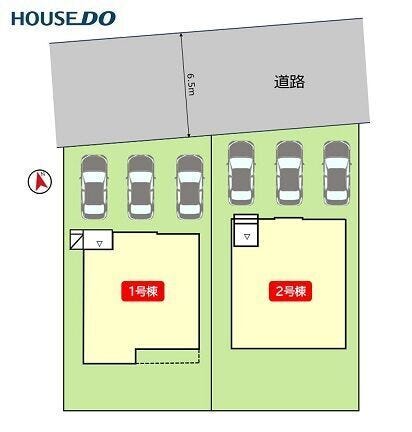 駐車スペース3台分確保されています。