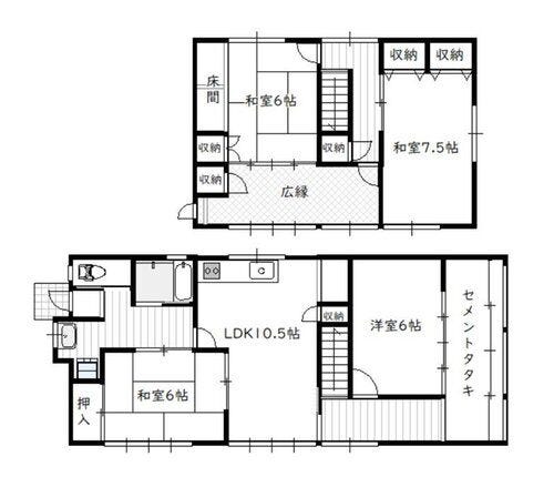 【間取り】
4LDKの間取り図です