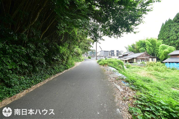 春山町 売土地 【前面道路】南西向きの前面道路です！自然豊かな静かな住環境です！