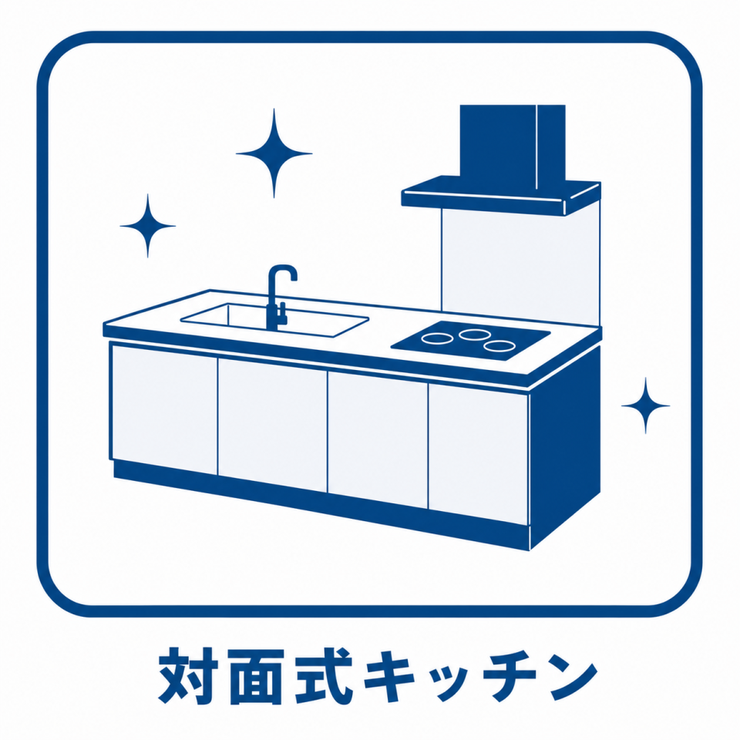 対面式のシステムキッチン