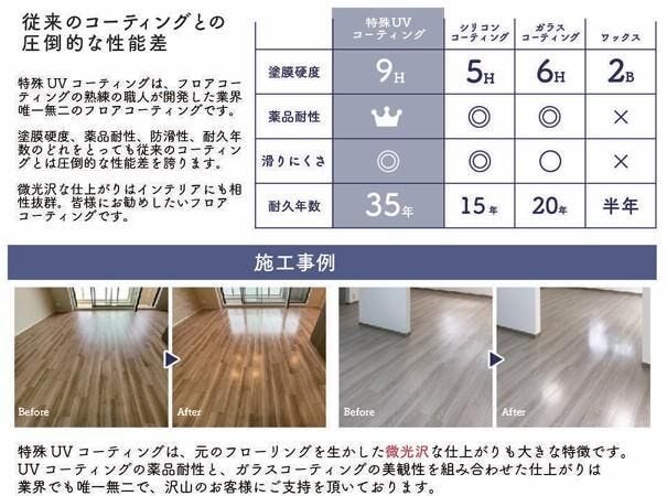 業界最高水準のフロアコーティングも紹介可能♪