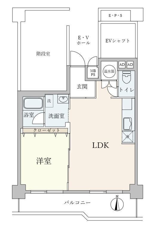 【間取り】
南向き住戸