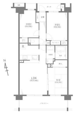 【間取り】
日々の家事効率を考え、水回りの配置を集約させました!