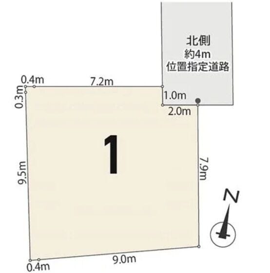【区画図】
通りから見えにくい位置に建築されておりますので、周囲の視線を気にすることなく、プライベートな時間をお過ごしいただけます。