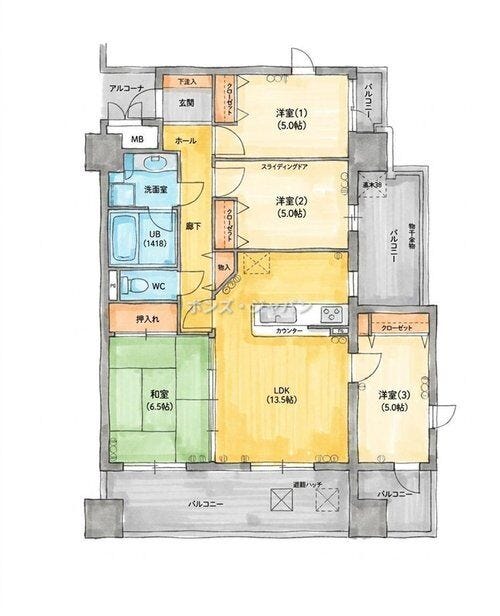【間取り】
4LDKの間取りです