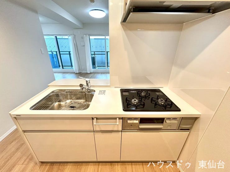 W1800の新規システムキッチンを採用し、調理効率が向上。