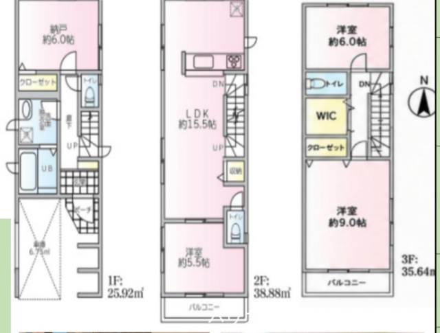 【間取り】
4LDK+車庫の充実した間取り。各所に収納が配置され、家族それぞれの空間を大切にできます。2024年のリフォームで水回りも一新されており、機能性も向上しました。