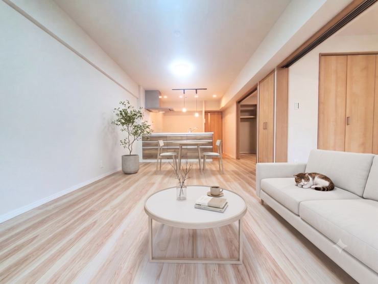 【Living】こちらの画像はAIによる家具イメージです。お部屋の雰囲気を感じてみてください♪