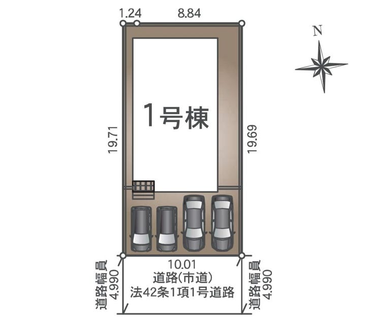 駐車4台可能!(車種によります)