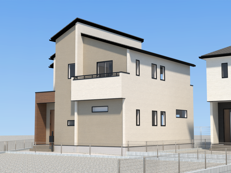 【糟屋郡粕屋町内橋東 2号棟】大川小学校まで歩12分&2階全居室6帖以上の広さ&2面バルコニーの明るい間取り