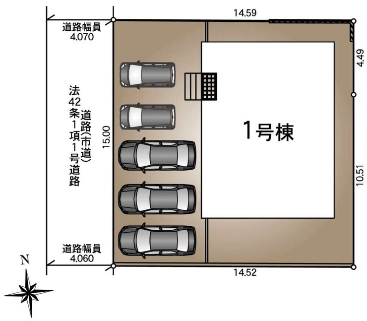 駐車5台可能!(車種によります)