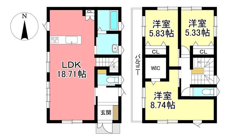 【間取り】
◆見学予約受付中◆
現地をご覧いただき、周辺環境なども一緒に
ご確認いただけます!