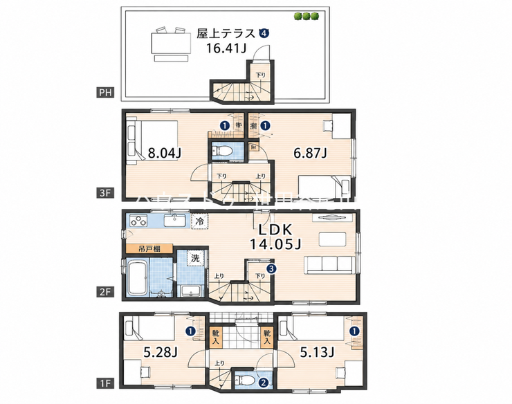 【建物プラン例(間取り図)】